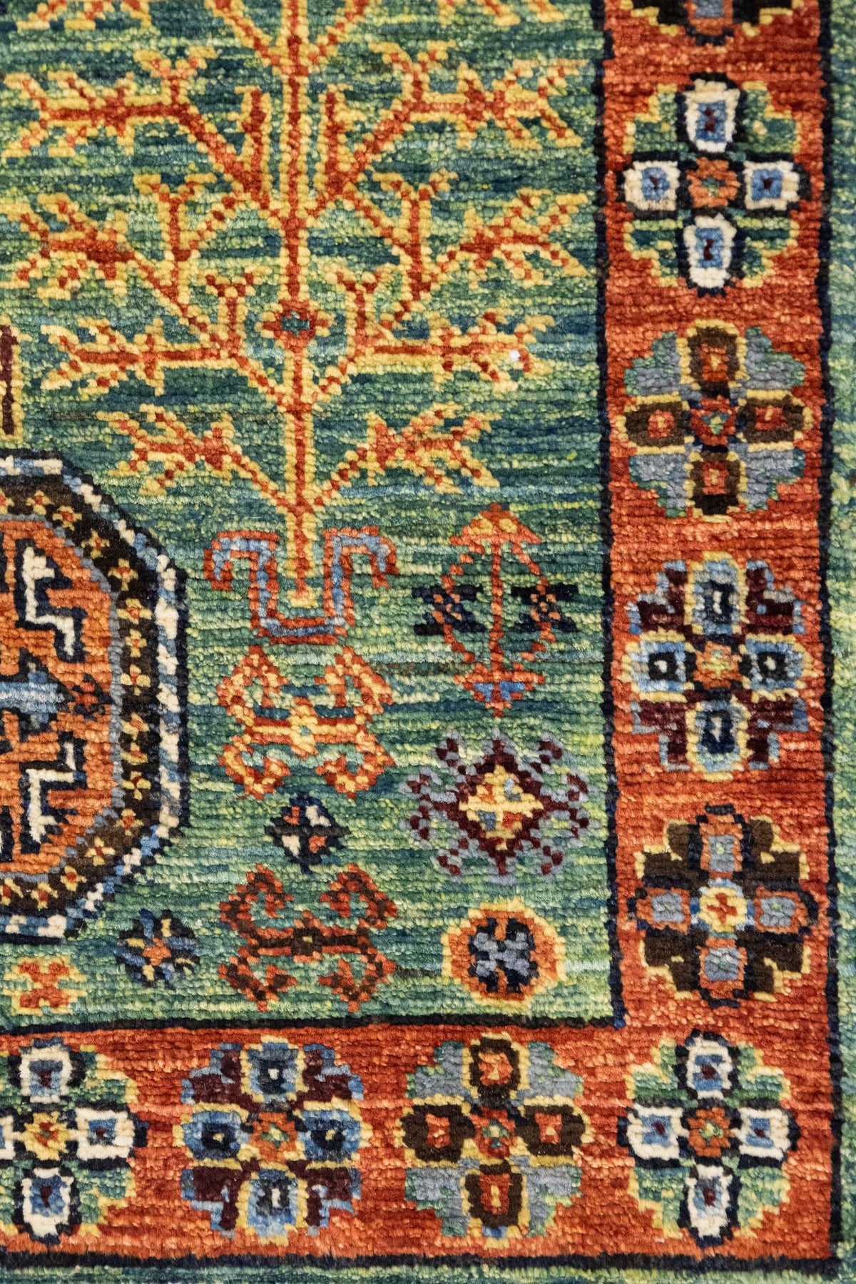 Tree Kazak Handwoven Tribal Rug, J89335