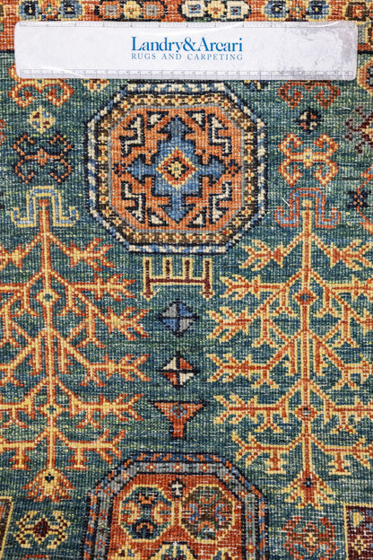 Tree Kazak Handwoven Tribal Rug, J89335
