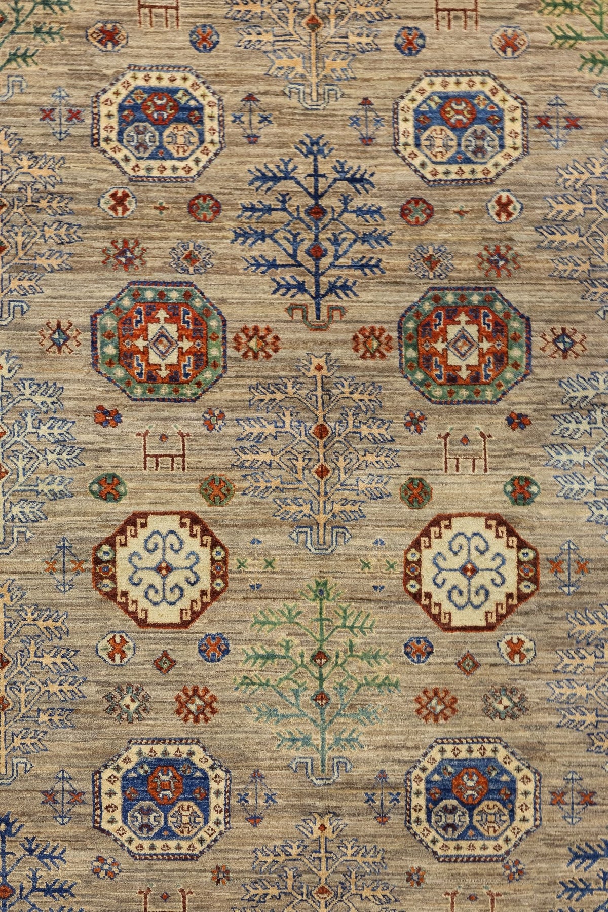 Tree Kazak Handwoven Tribal Rug, J80914
