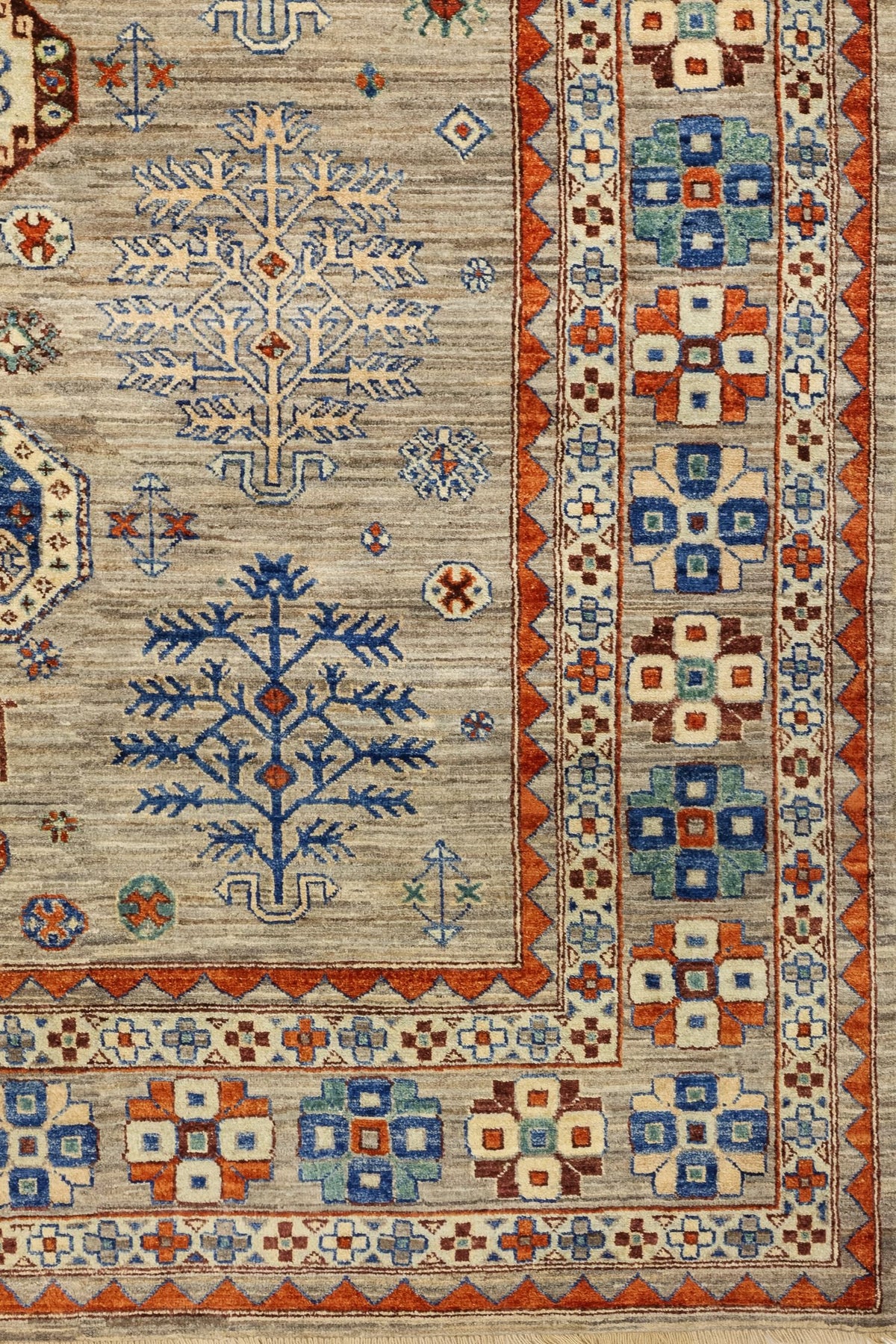 Tree Kazak Handwoven Tribal Rug, J80914