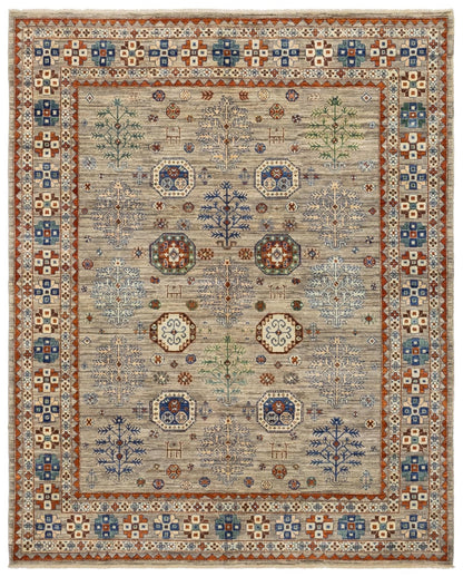 Tree Kazak Handwoven Tribal Rug