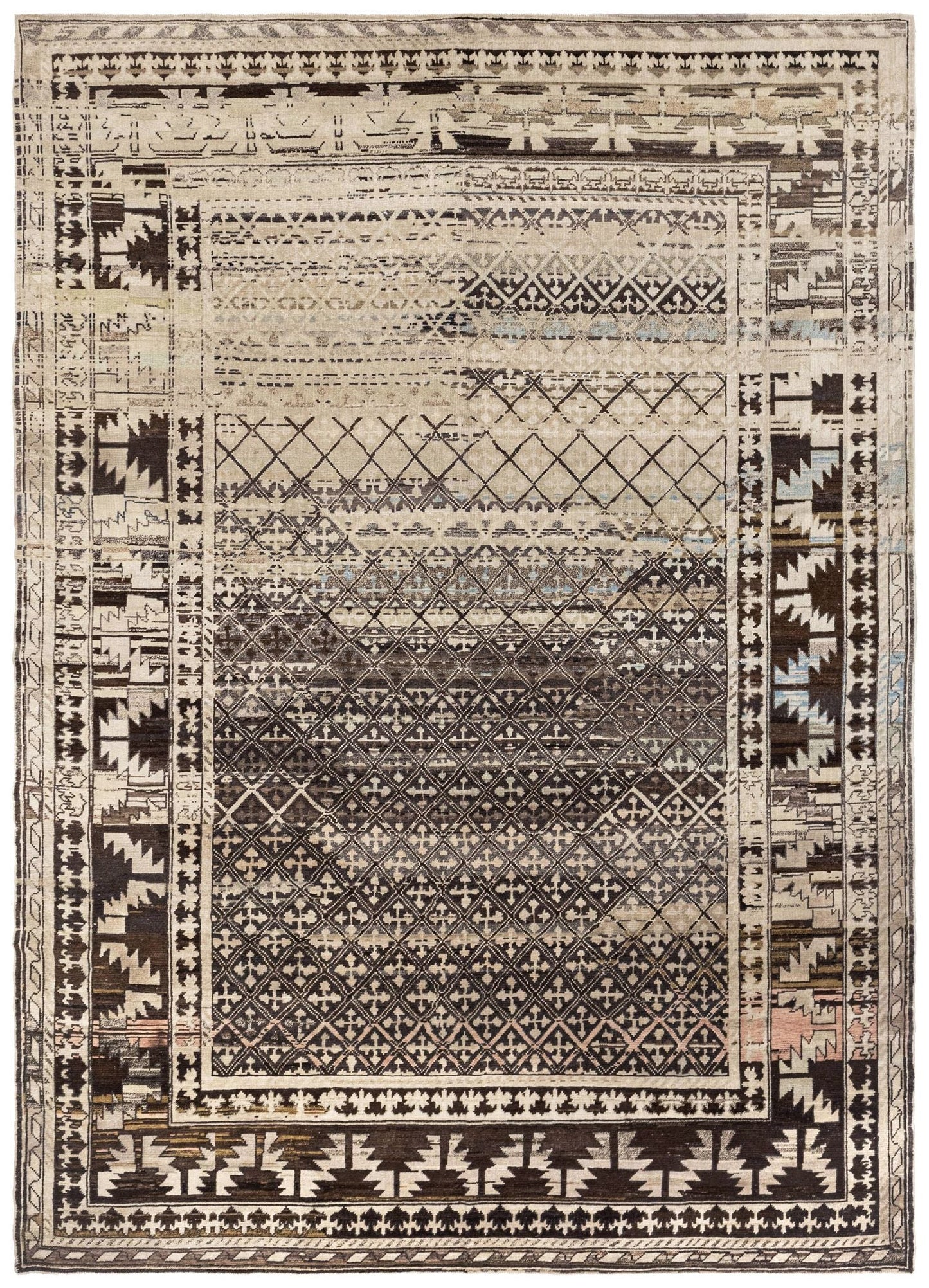  Trellis Kars Handwoven Tribal Rug