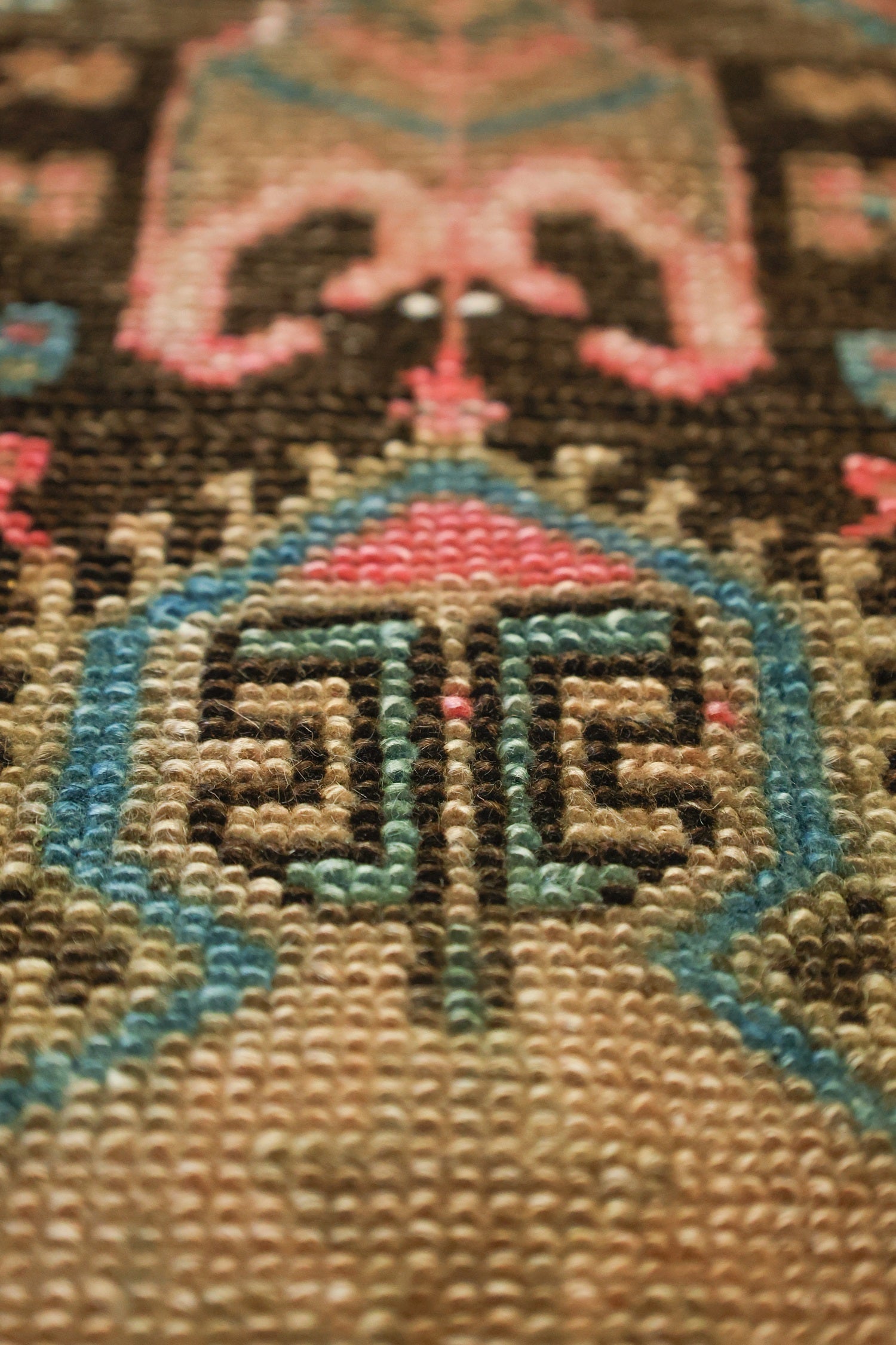 Vintage Tuishakan Handwoven Tribal Rug, J69275