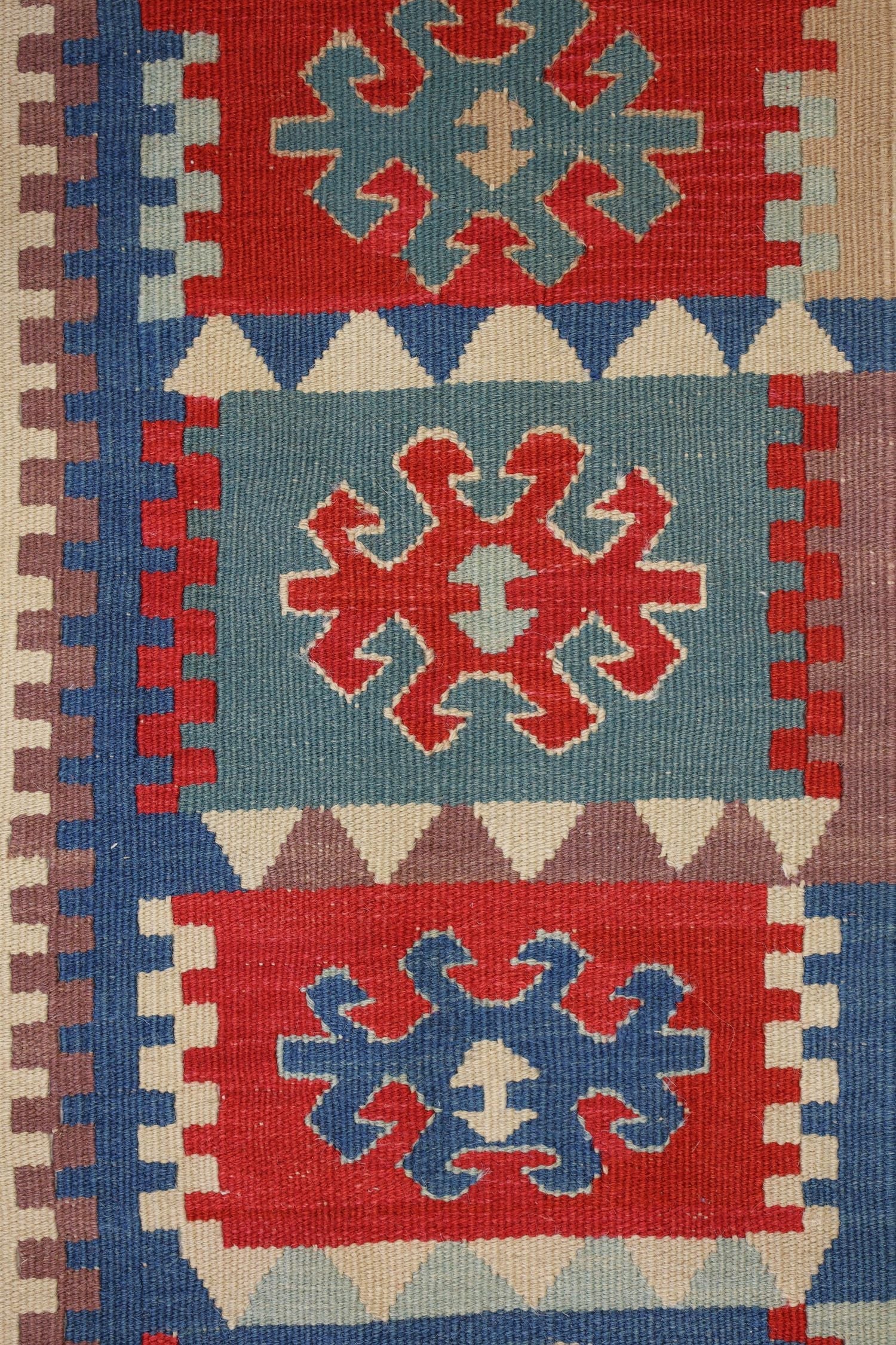 Vintage Turkish Kilm Handwoven Tribal Rug, J71264
