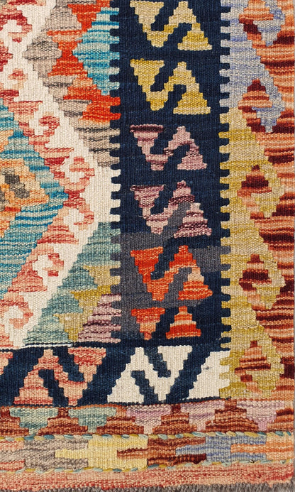 Uzbek Kilim Handwoven Tribal Rug, J80114