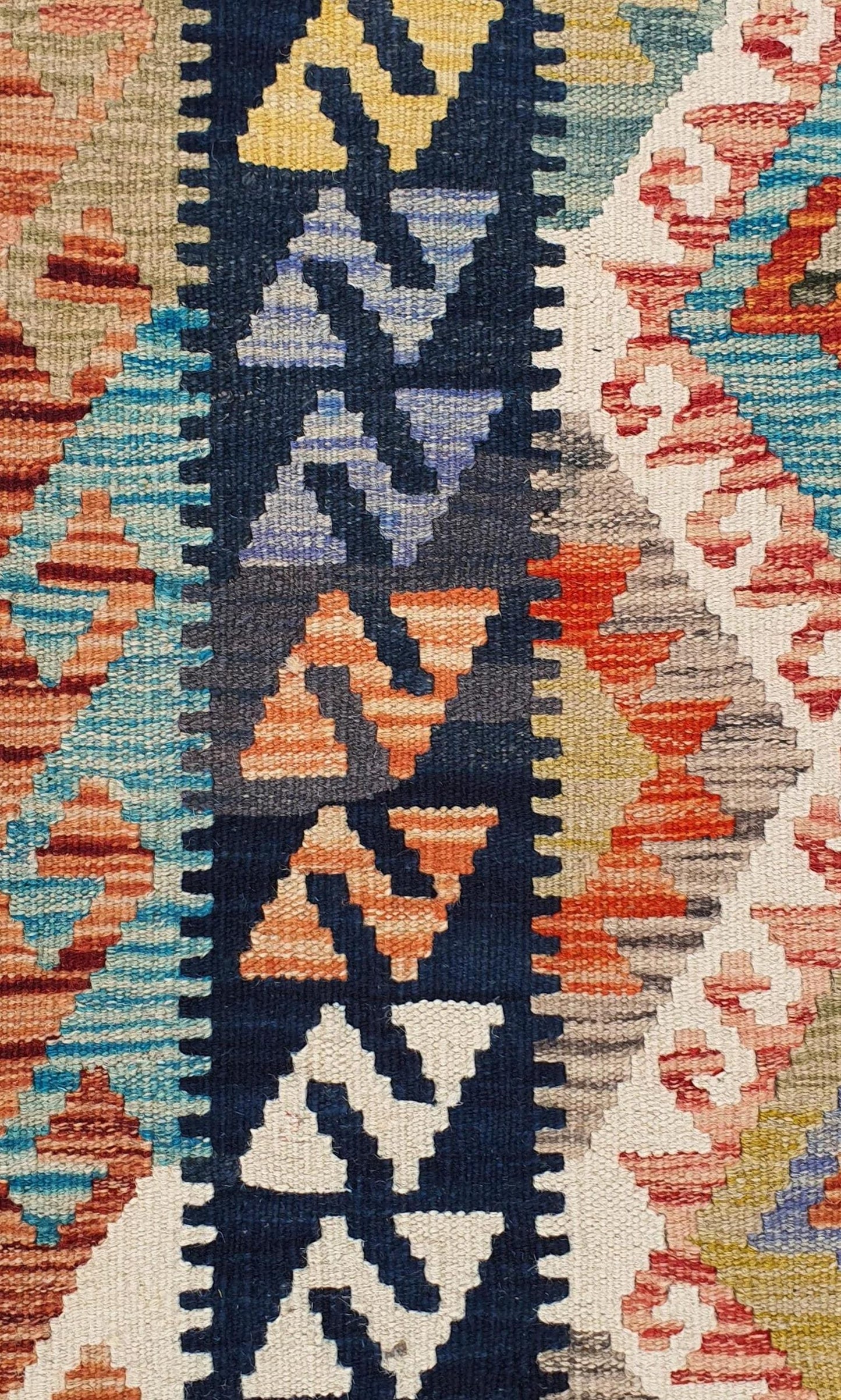 Uzbek Kilim Handwoven Tribal Rug, J80114
