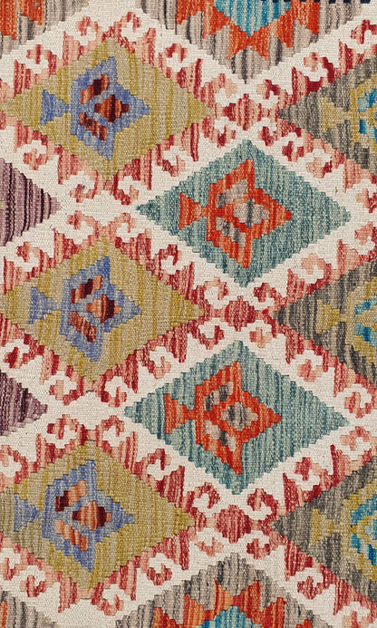Uzbek Kilim Handwoven Tribal Rug, J80114
