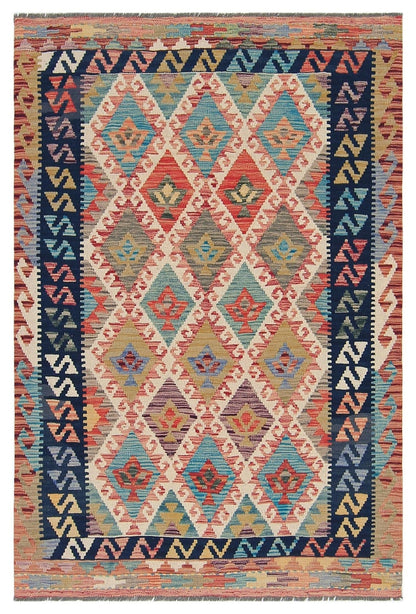 Uzbek Kilim Handwoven Tribal Rug