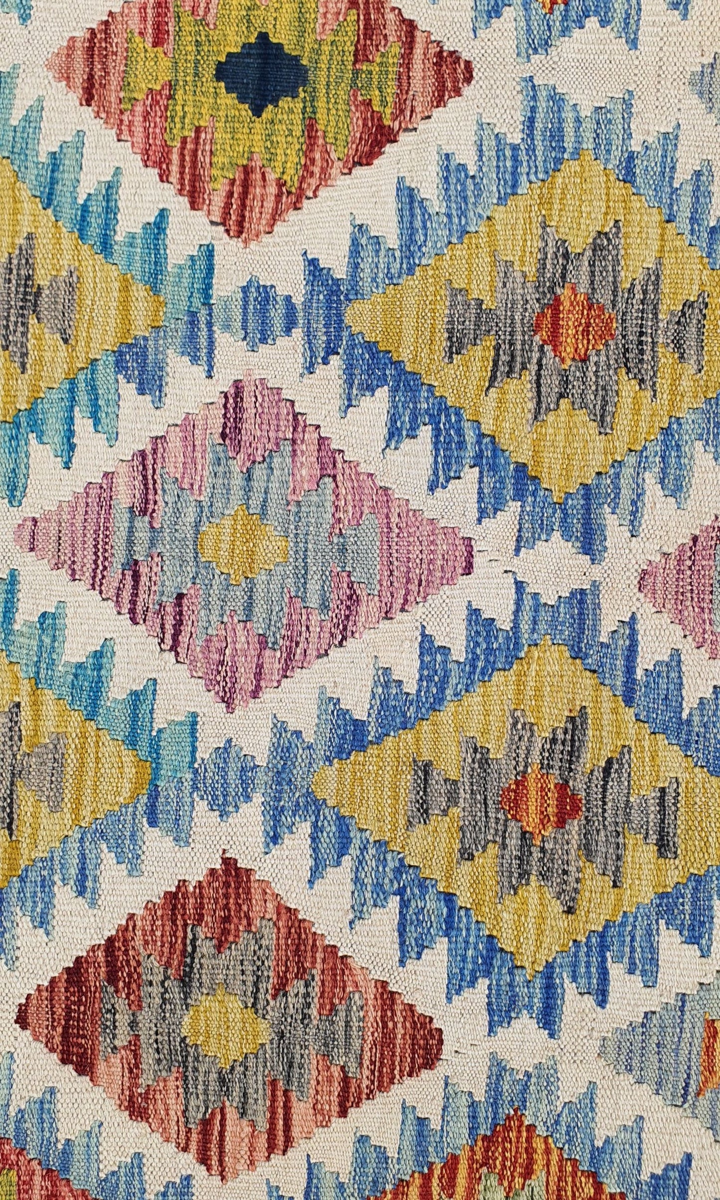 Uzbek Kilim Handwoven Tribal Rug, J80115
