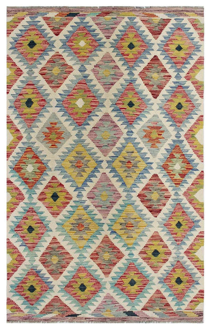 Uzbek Kilim Handwoven Tribal Rug