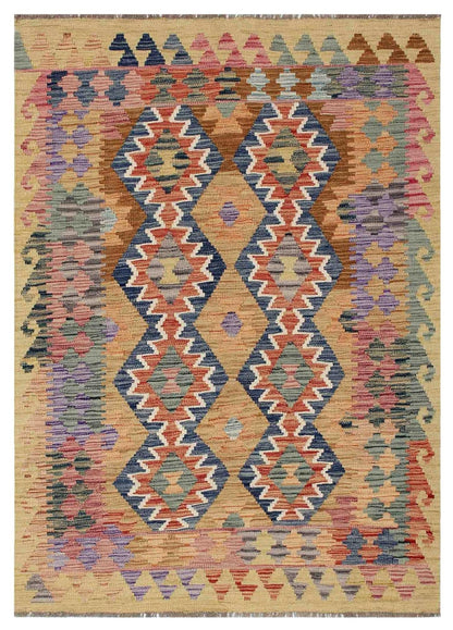 Uzbek Kilim Handwoven Tribal Rug