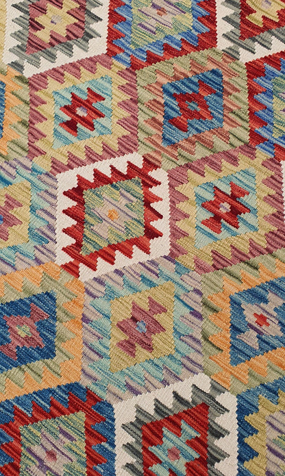 Uzbek Kilim Handwoven Tribal Rug, J80118