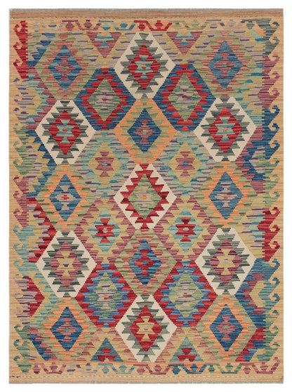 Uzbek Kilim Handwoven Tribal Rug