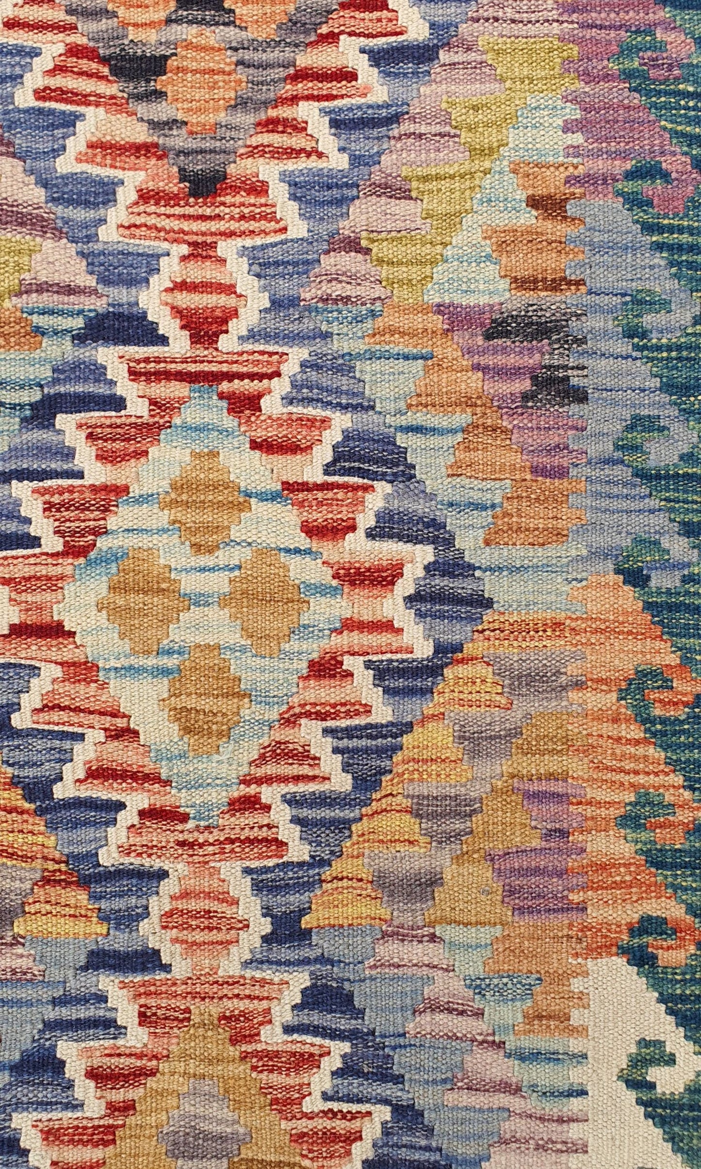Uzbek Kilim Handwoven Tribal Rug, J80120