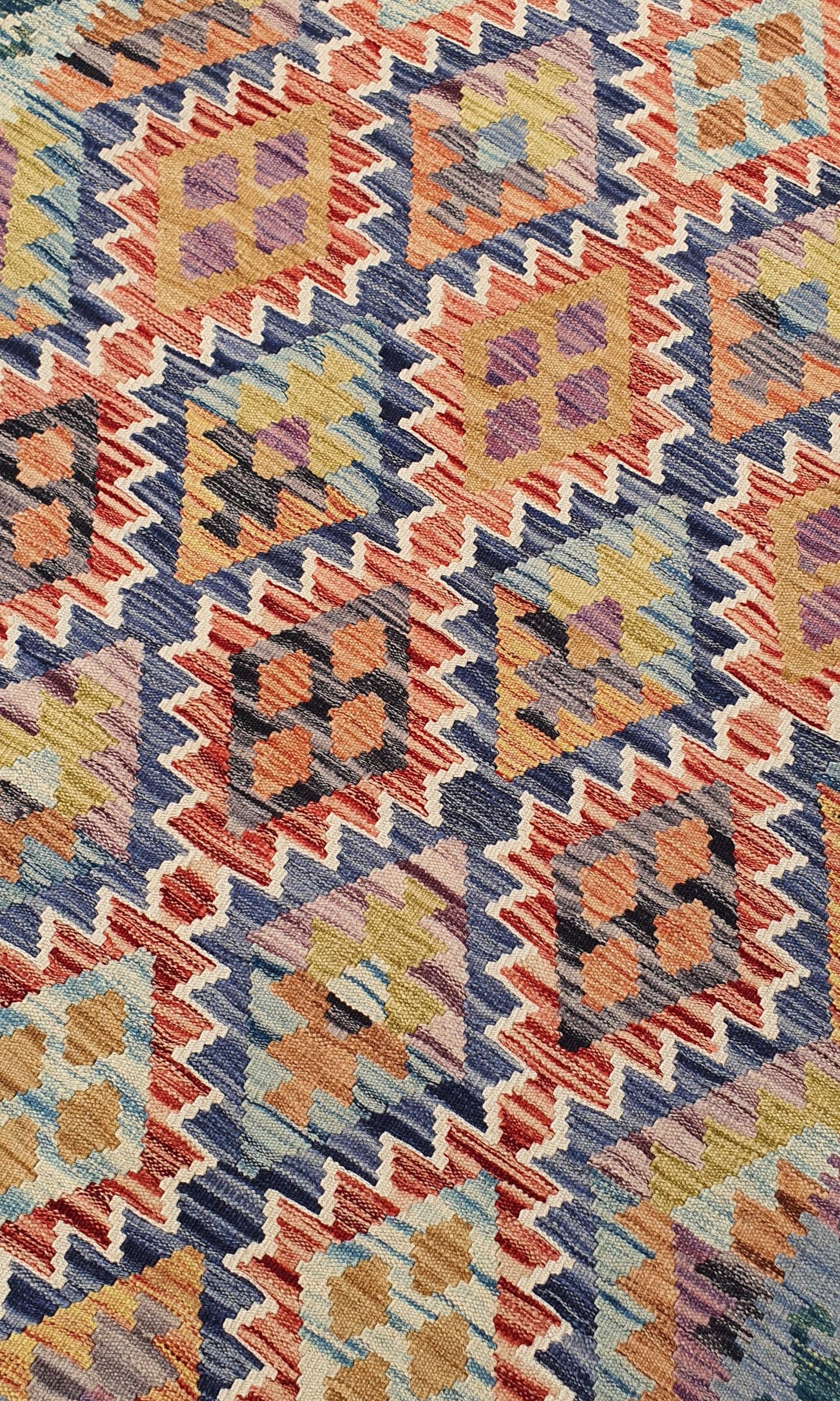 Uzbek Kilim Handwoven Tribal Rug, J80120