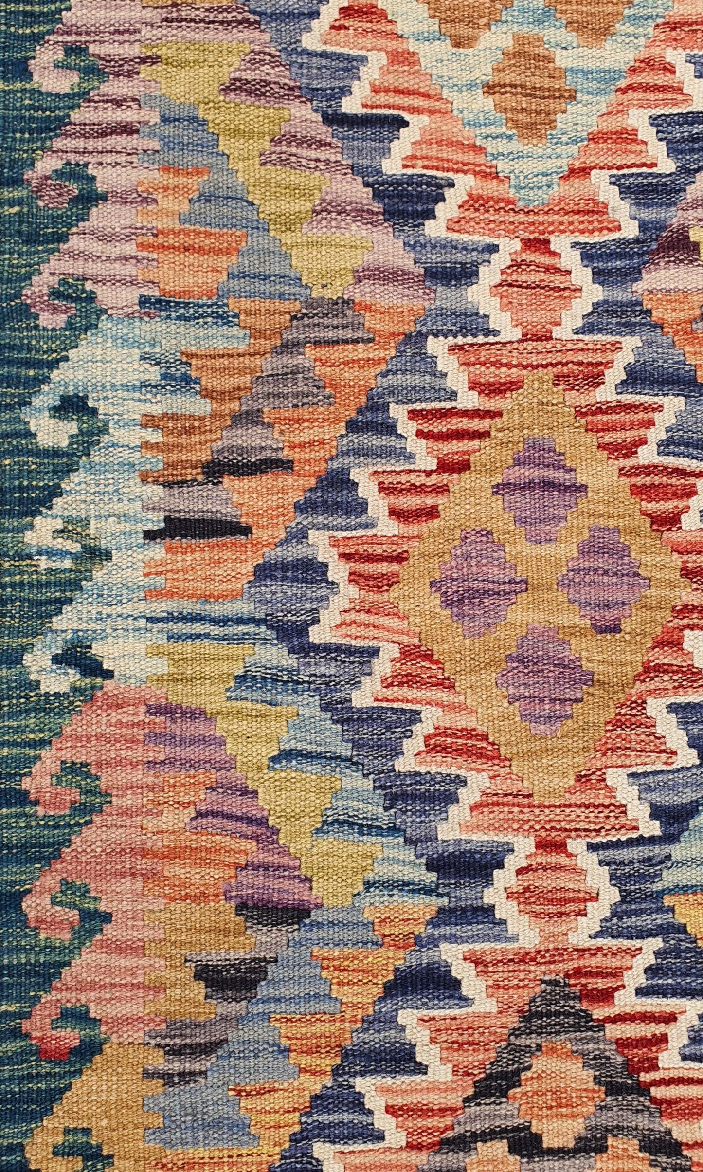 Uzbek Kilim Handwoven Tribal Rug, J80120