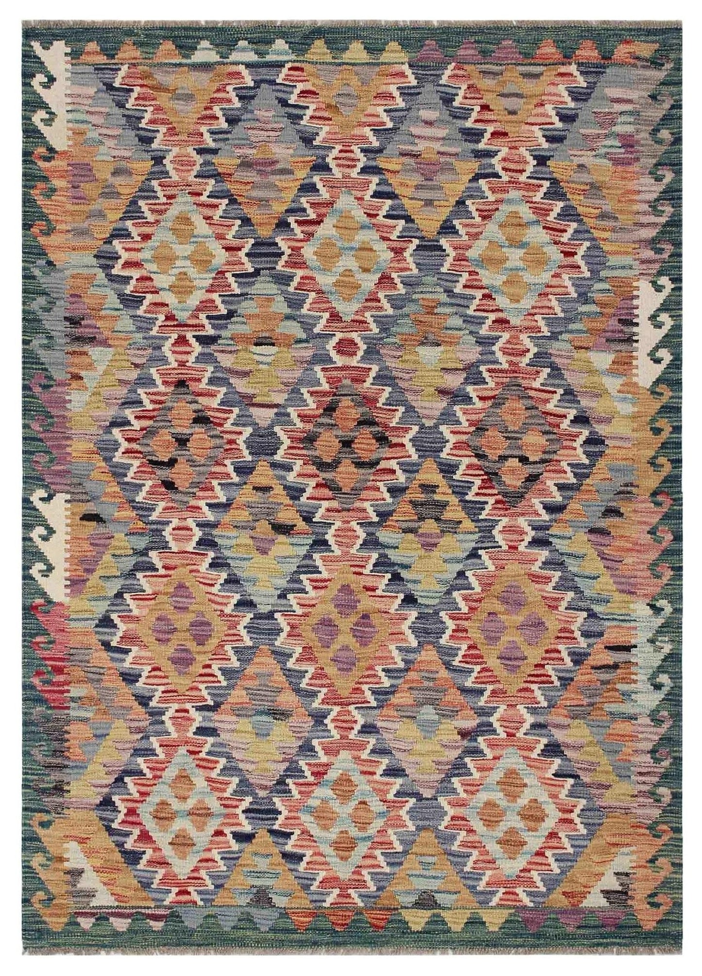Uzbek Kilim Handwoven Tribal Rug