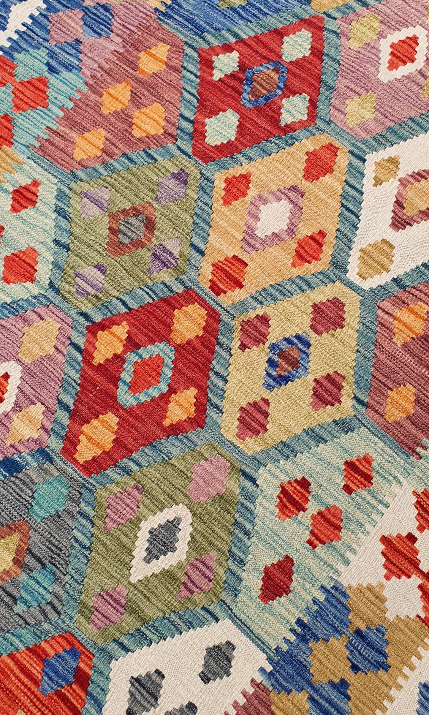 Uzbek Kilim Handwoven Tribal Rug, J80121