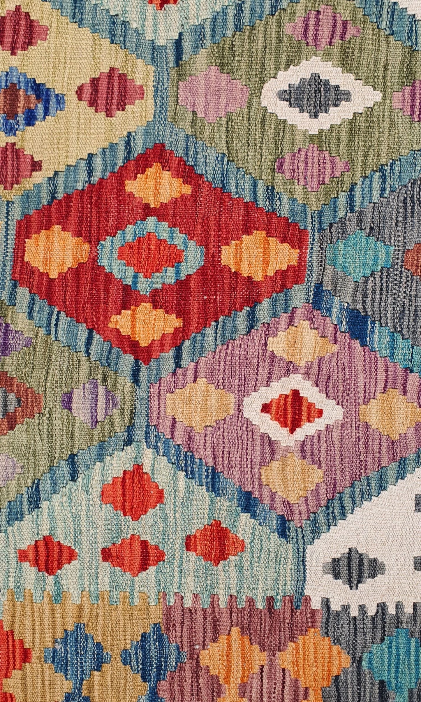 Uzbek Kilim Handwoven Tribal Rug, J80121