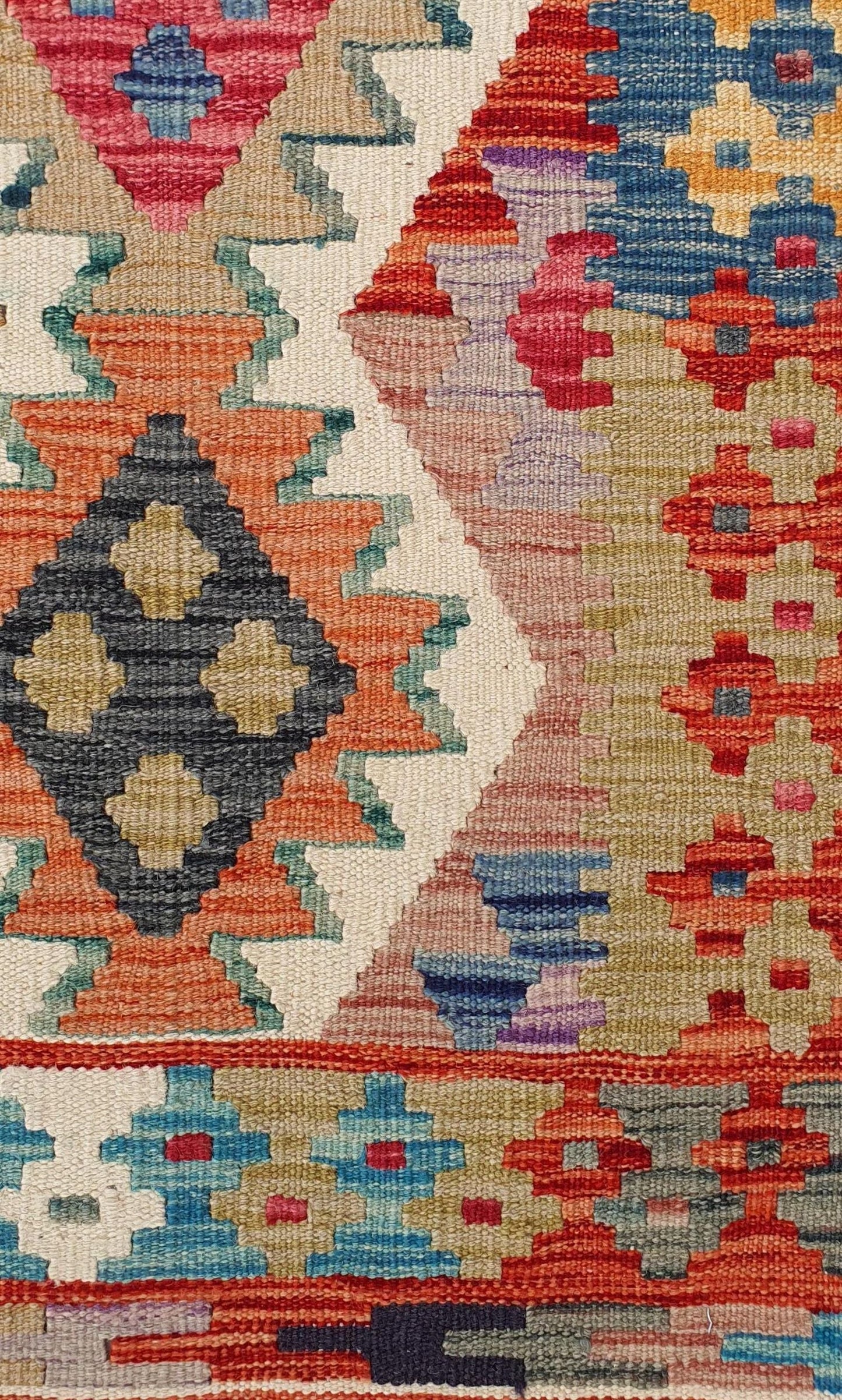 Uzbek Kilim Handwoven Tribal Rug, J80122