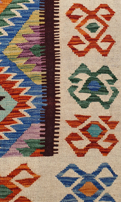Uzbek Kilim Handwoven Tribal Rug, J80123