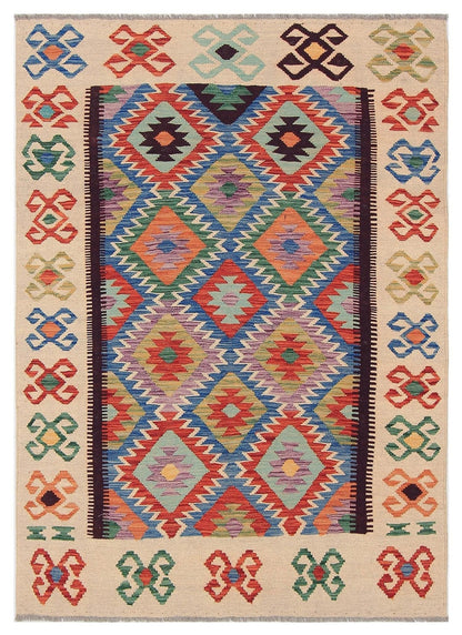 Uzbek Kilim Handwoven Tribal Rug