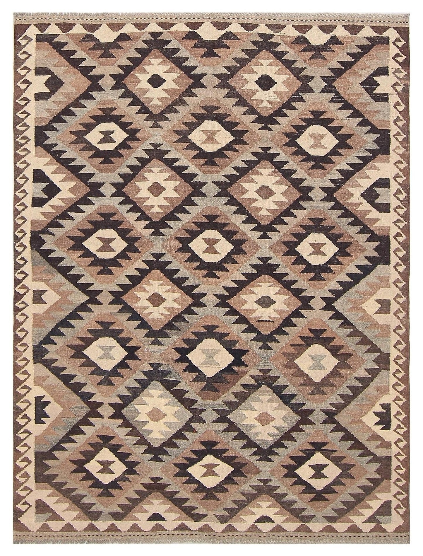 Uzbek Kilim Handwoven Tribal Rug