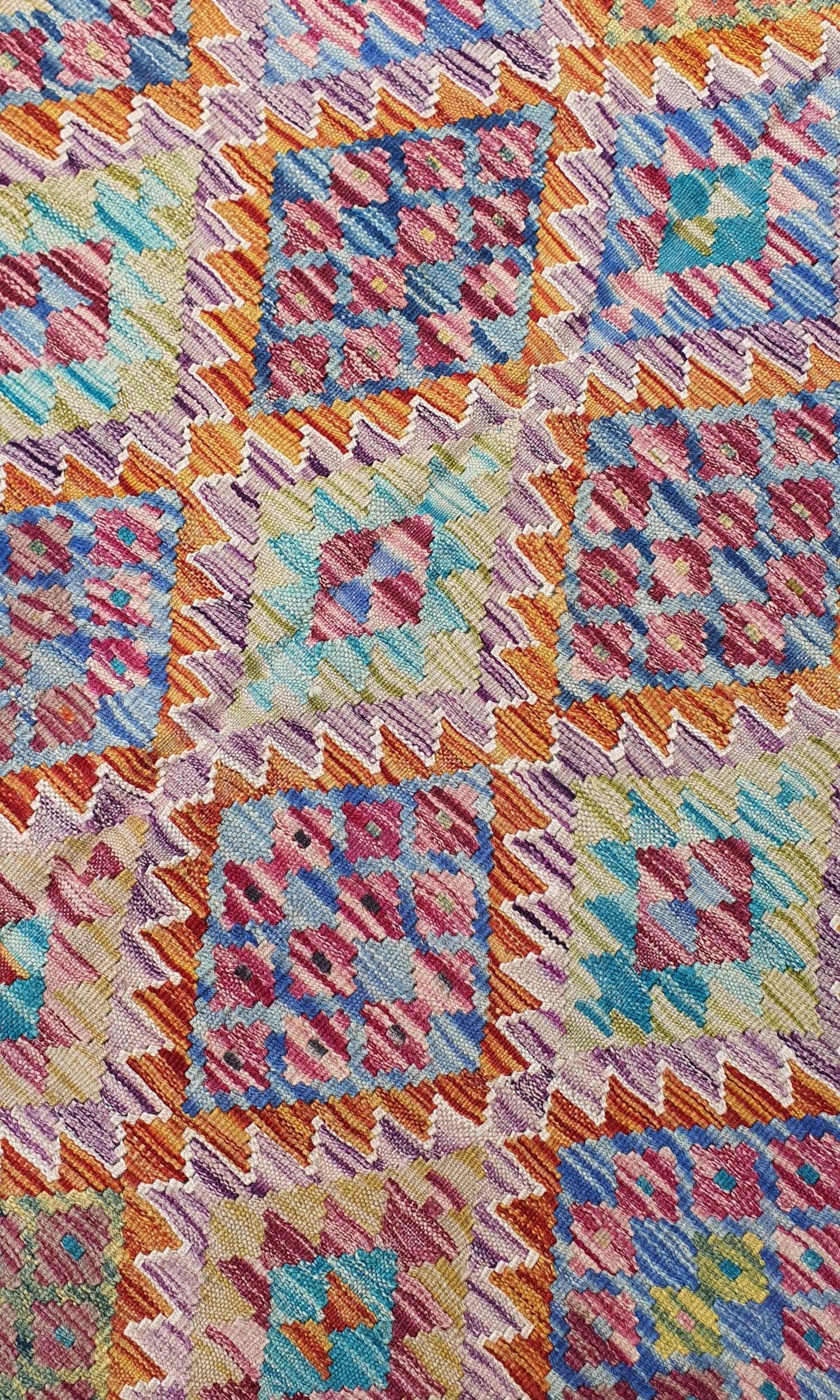 Uzbek Kilim Handwoven Tribal Rug, J80128