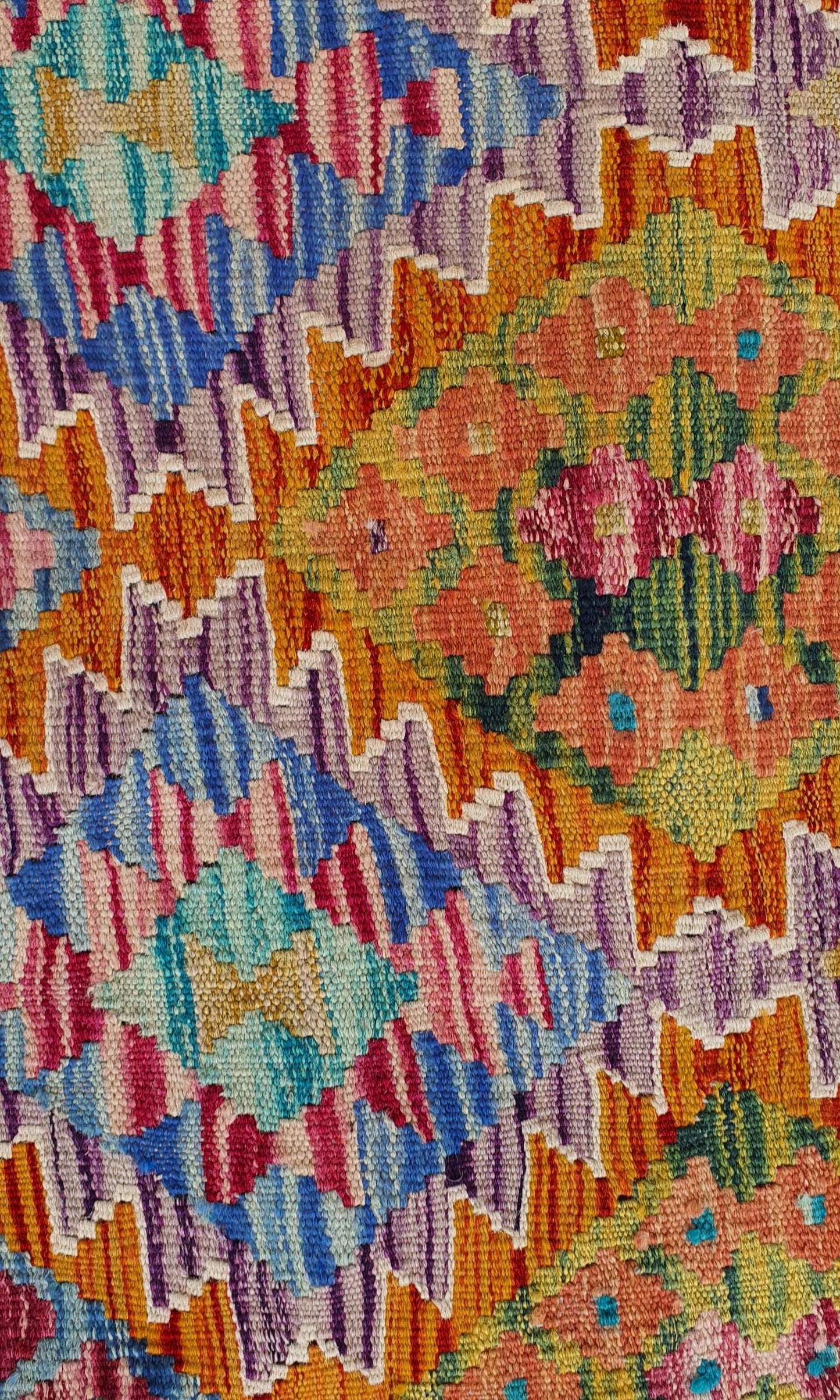 Uzbek Kilim Handwoven Tribal Rug, J80128