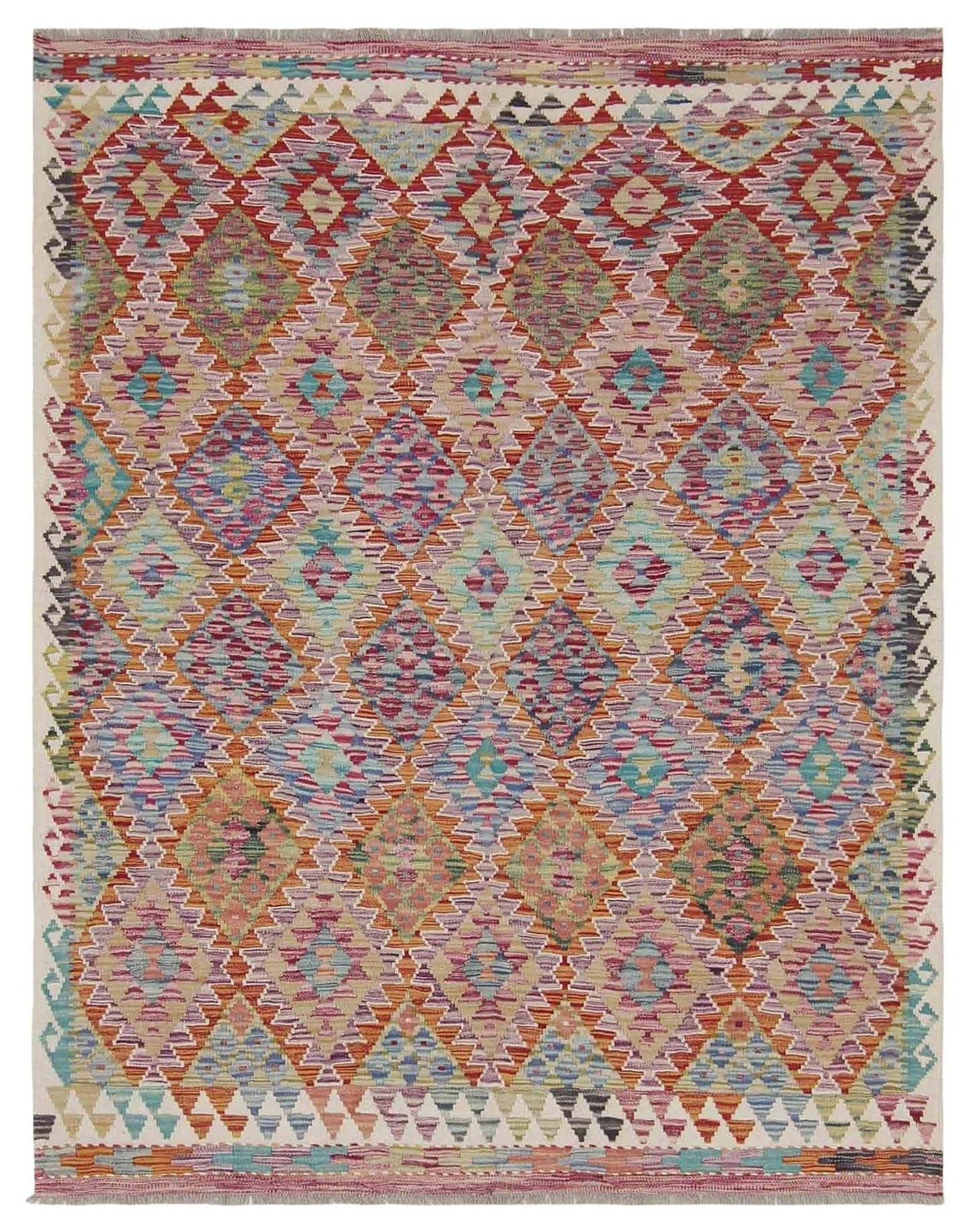 Uzbek Kilim Handwoven Tribal Rug