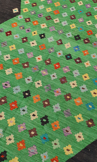 Uzbek Kilim Handwoven Tribal Rug, J80130