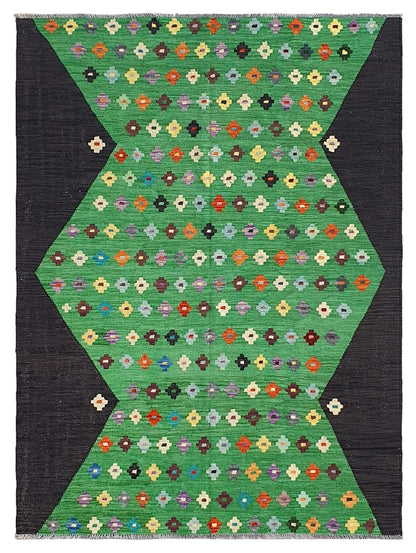 Uzbek Kilim Handwoven Tribal Rug