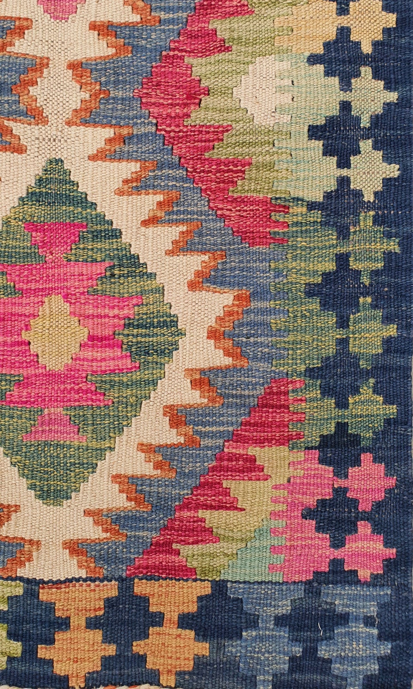 Uzbek Kilim Handwoven Tribal Rug, J80134