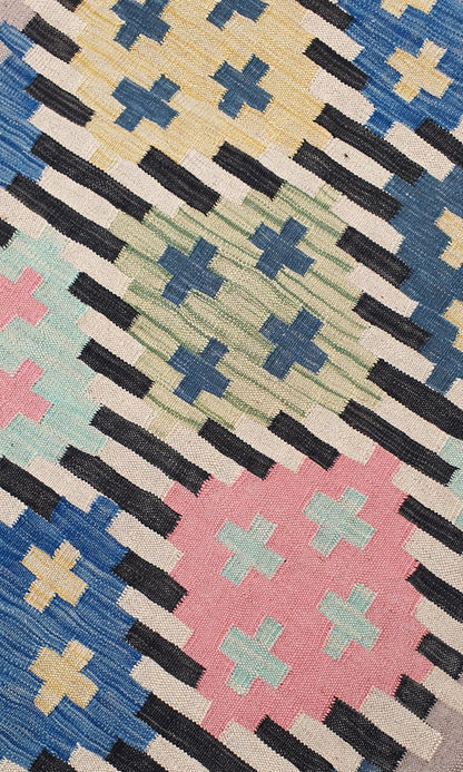 Uzbek Kilim Handwoven Tribal Rug, J80136