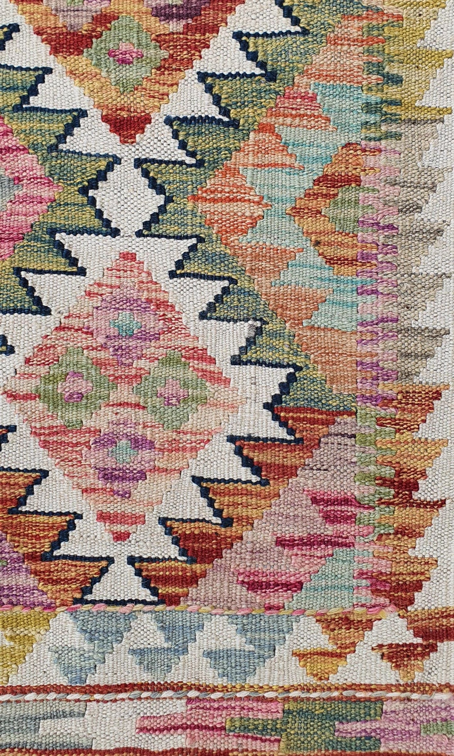 Uzbek Kilim Handwoven Tribal Rug, J80138