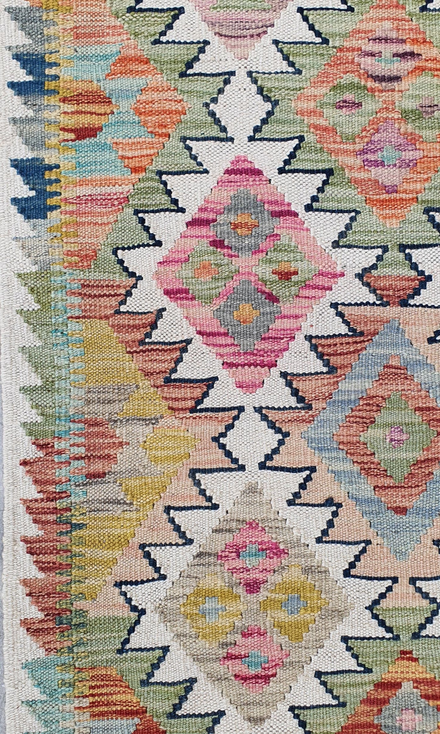 Uzbek Kilim Handwoven Tribal Rug, J80138