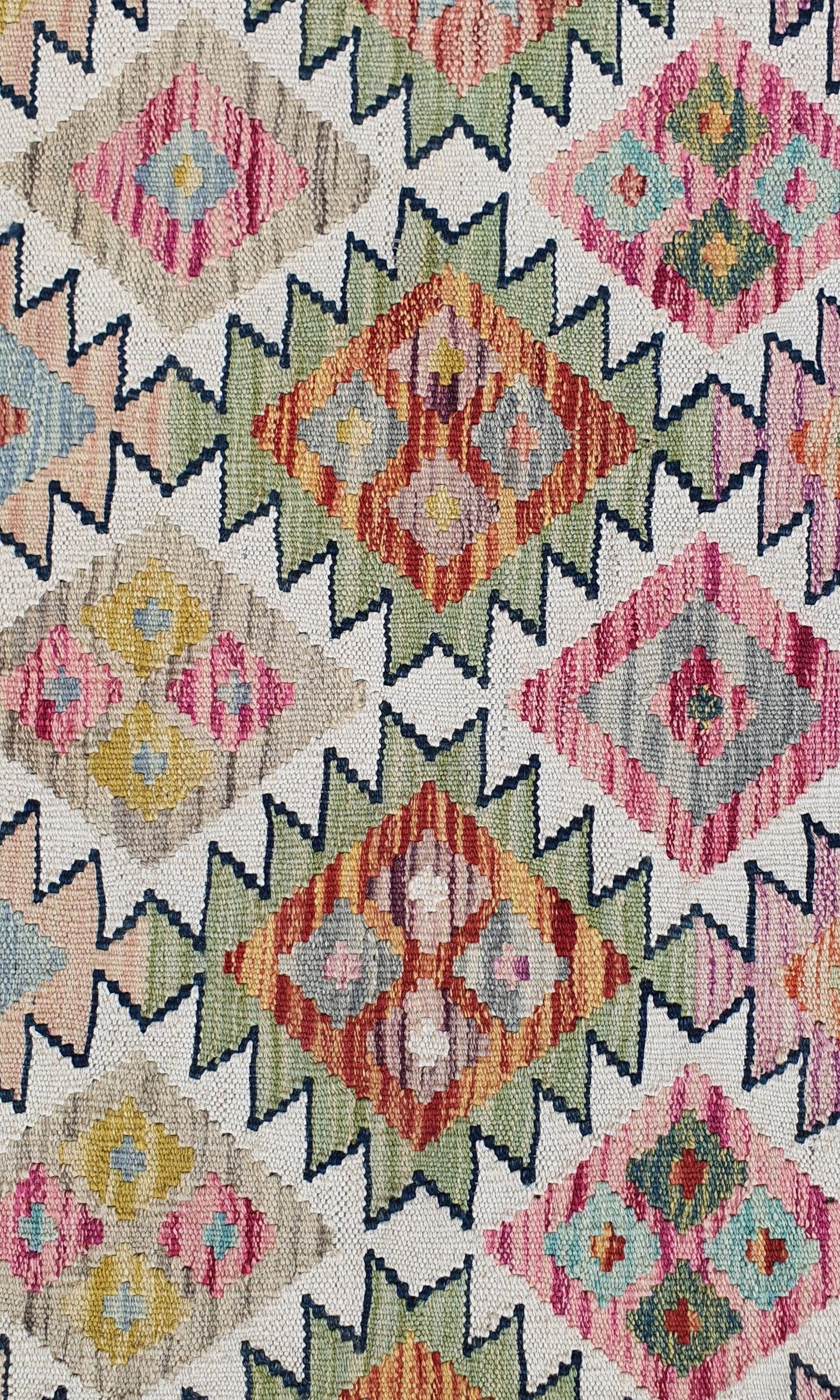 Uzbek Kilim Handwoven Tribal Rug, J80138