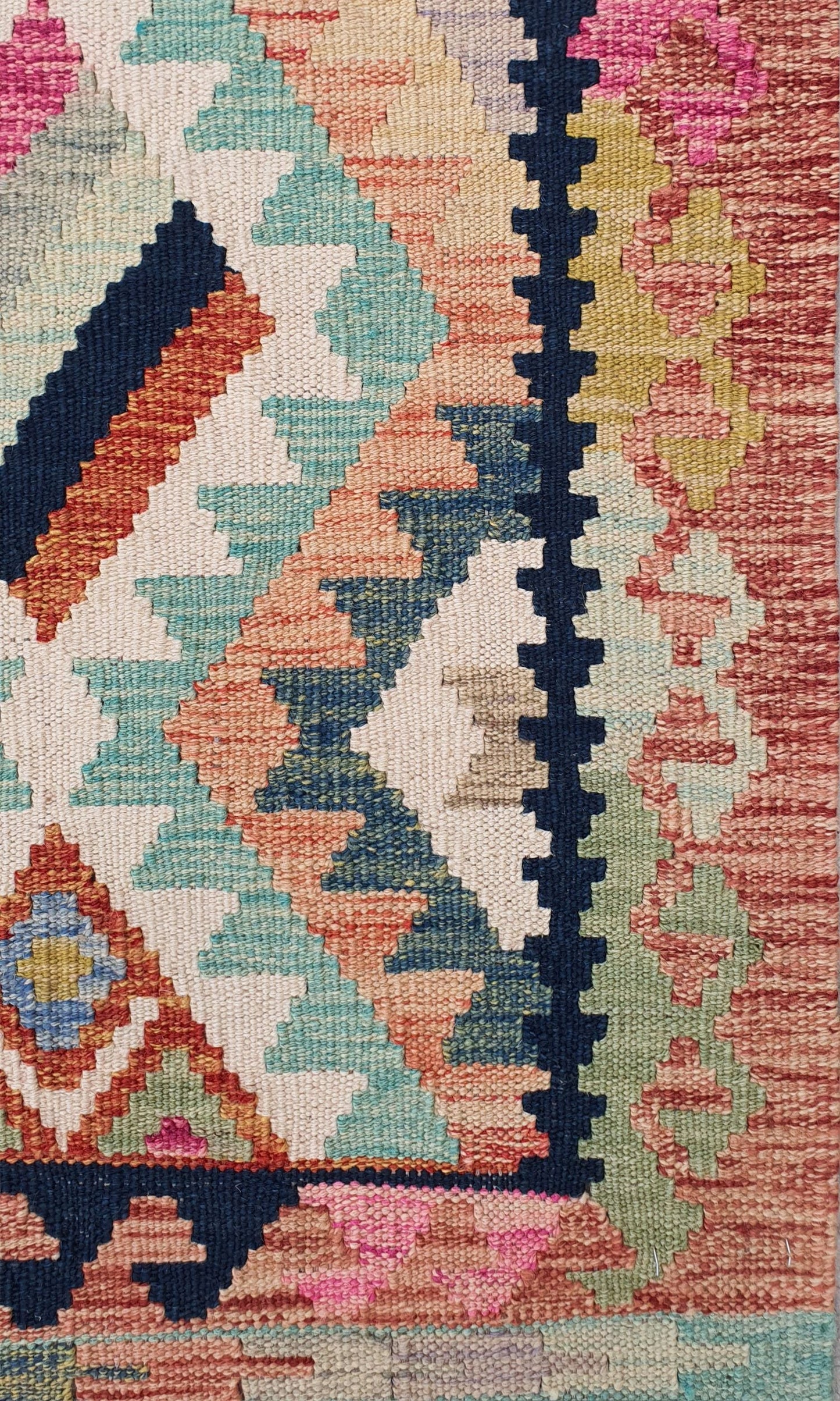 Uzbek Kilim Handwoven Tribal Rug, J80139