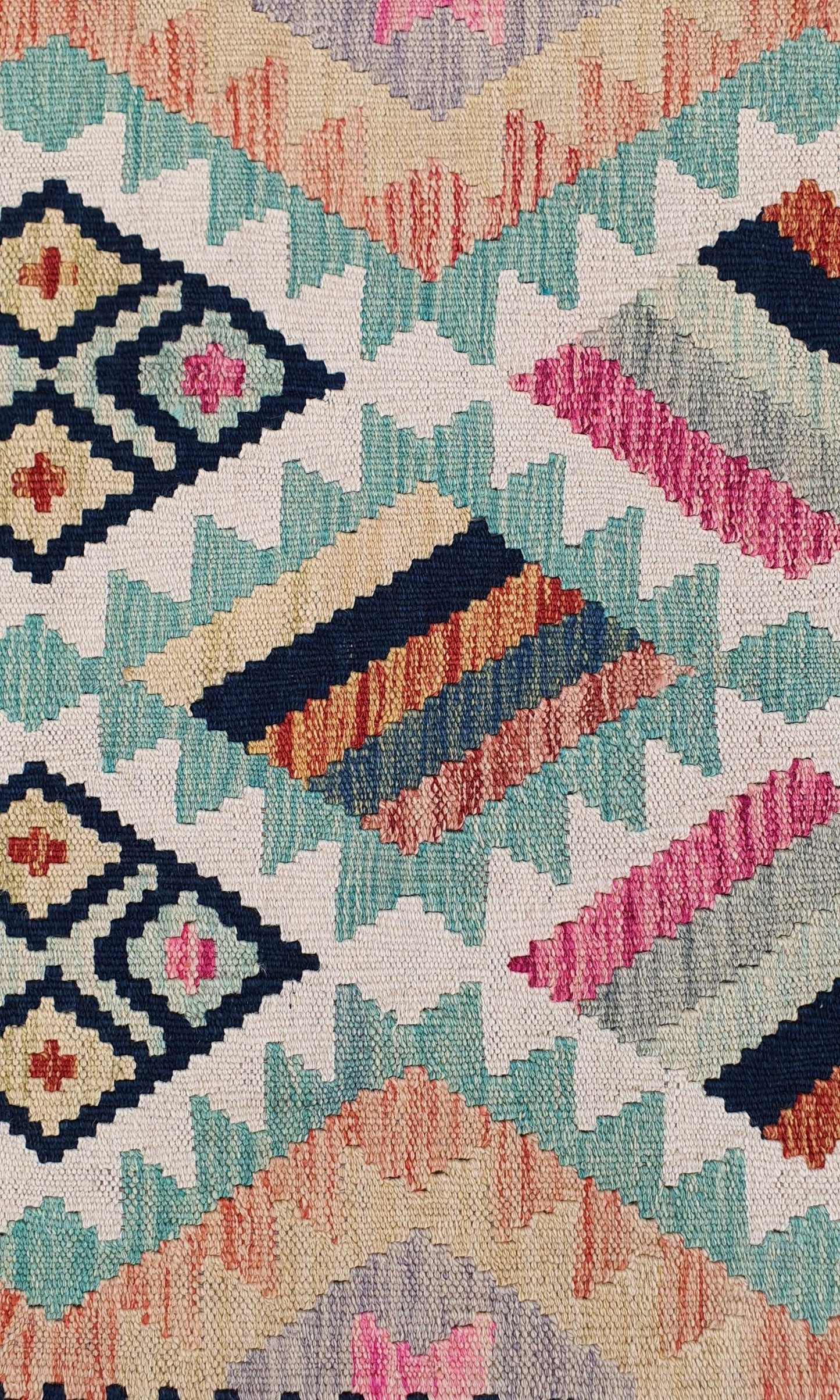 Uzbek Kilim Handwoven Tribal Rug, J80139