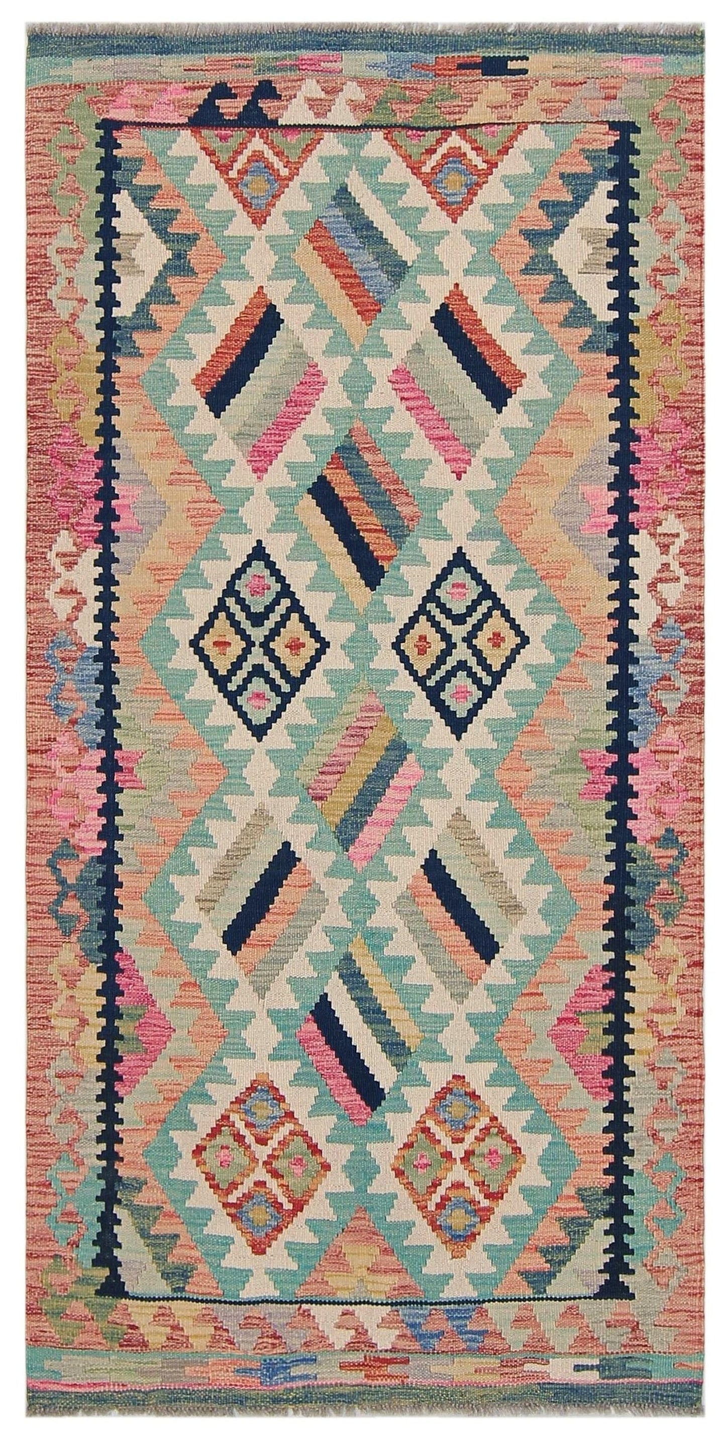 Uzbek Kilim Handwoven Tribal Rug