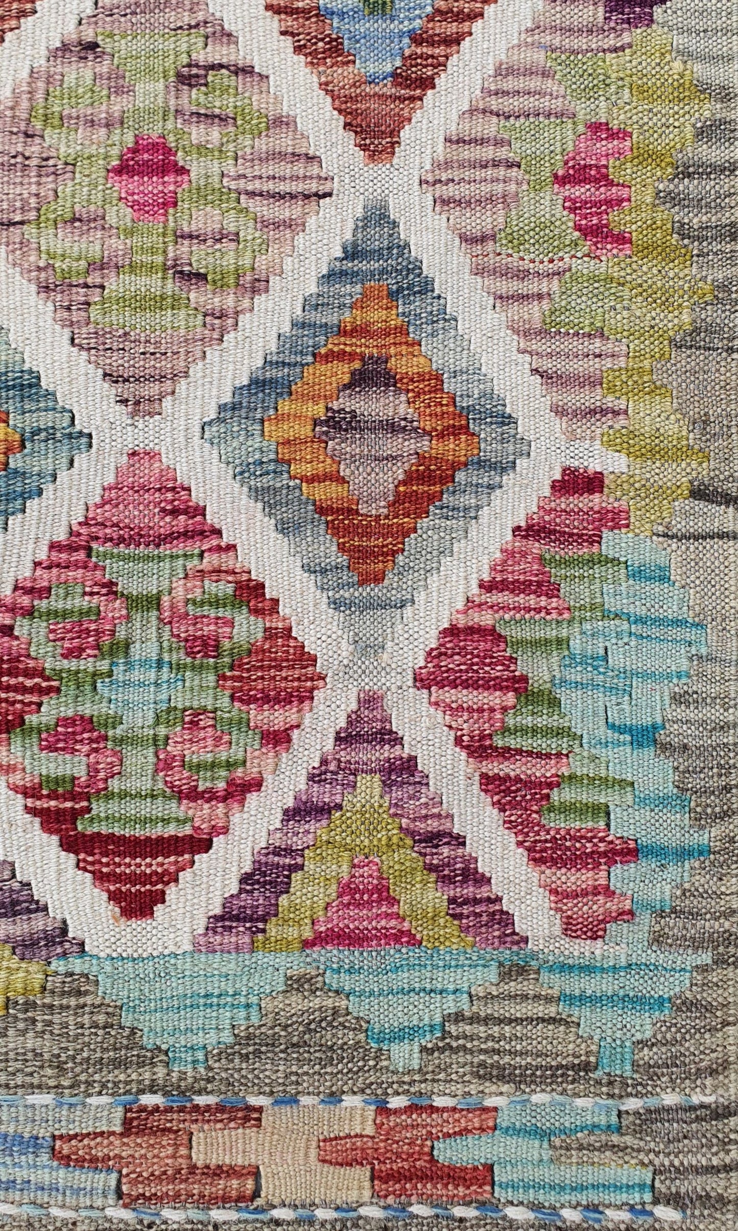 Uzbek Kilim Handwoven Tribal Rug, J80141