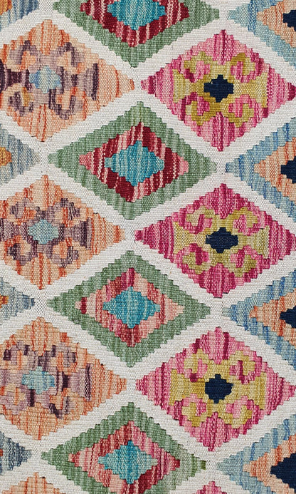 Uzbek Kilim Handwoven Tribal Rug, J80141