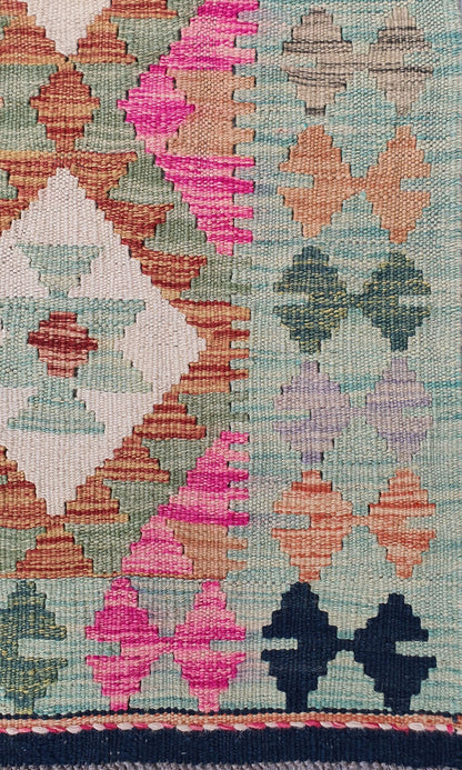 Uzbek Kilim Handwoven Tribal Rug, J80142