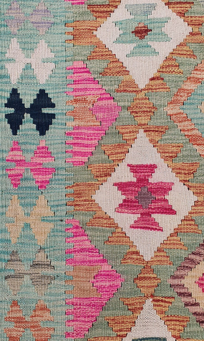 Uzbek Kilim Handwoven Tribal Rug, J80142