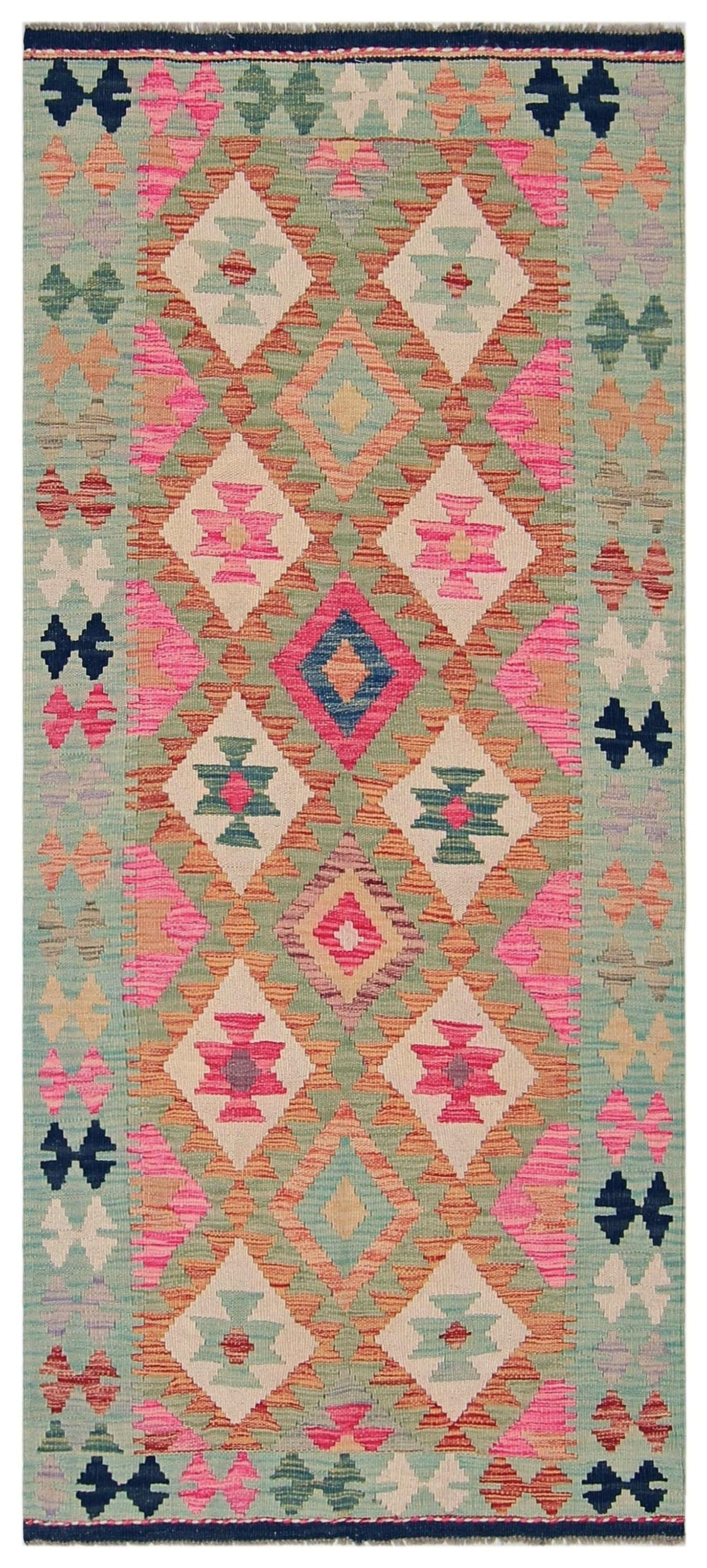 Uzbek Kilim Handwoven Tribal Rug