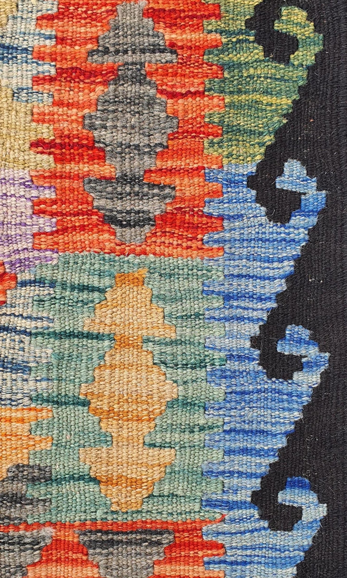 Uzbek Kilim Handwoven Tribal Rug, J80144