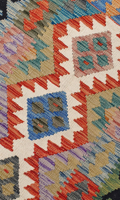 Uzbek Kilim Handwoven Tribal Rug, J80144
