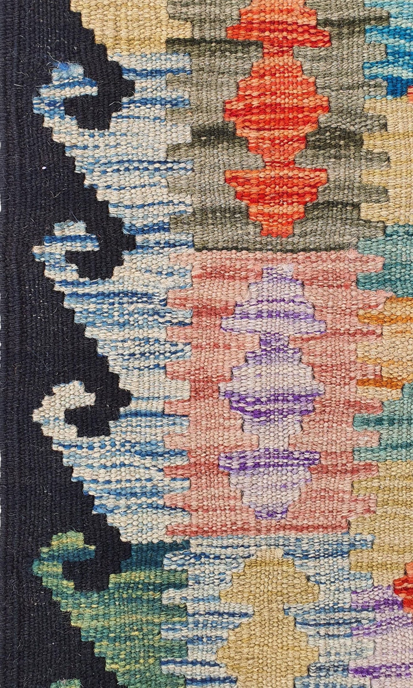Uzbek Kilim Handwoven Tribal Rug, J80144