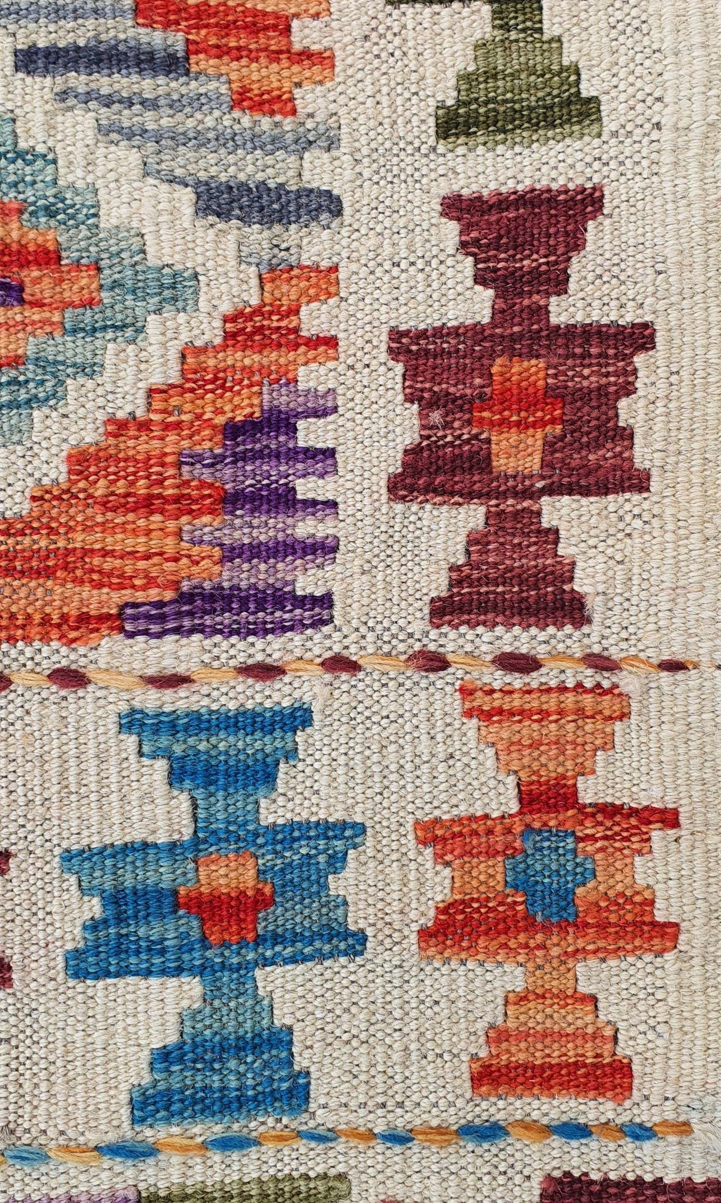 Uzbek Kilim Handwoven Tribal Rug, J80145