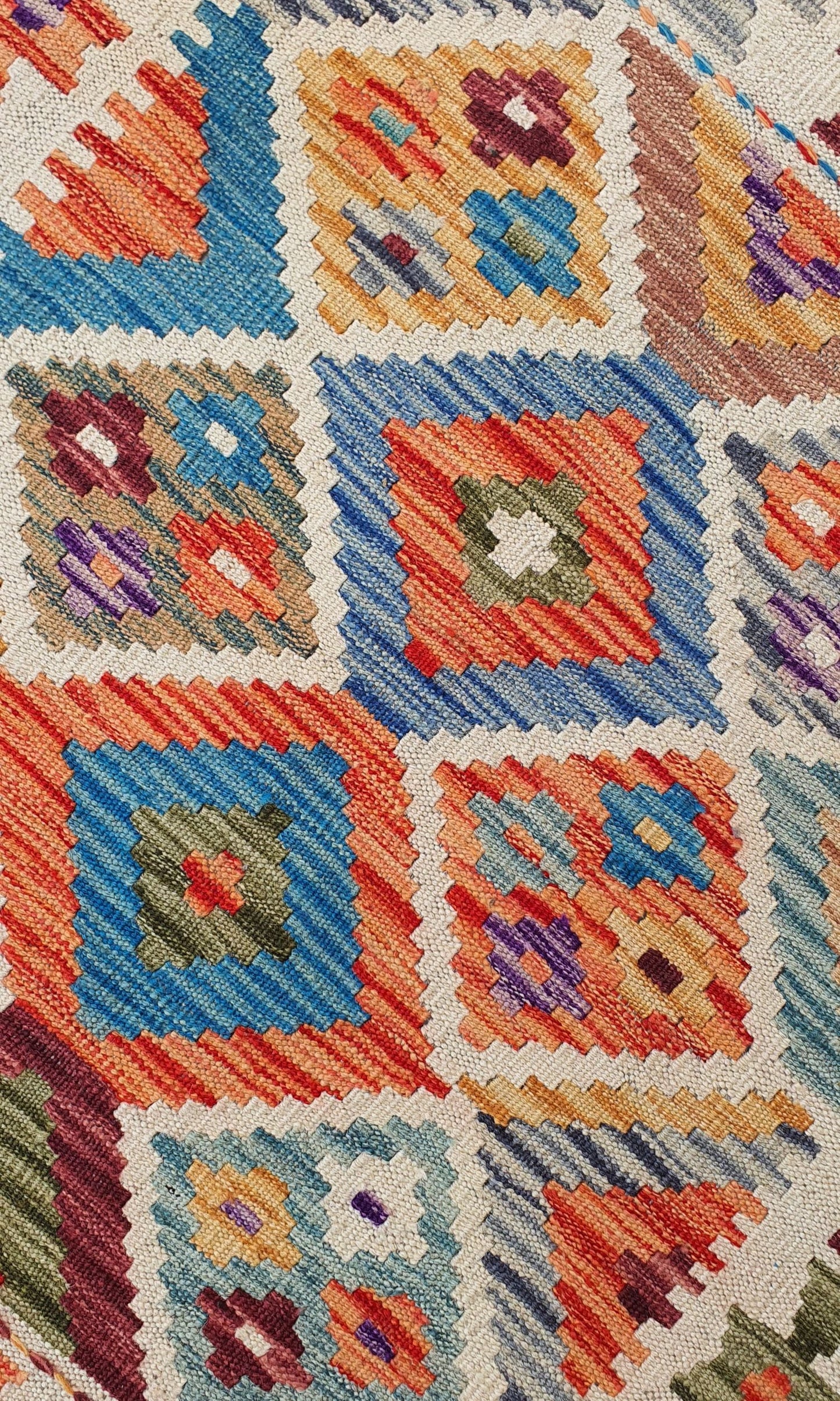 Uzbek Kilim Handwoven Tribal Rug, J80145